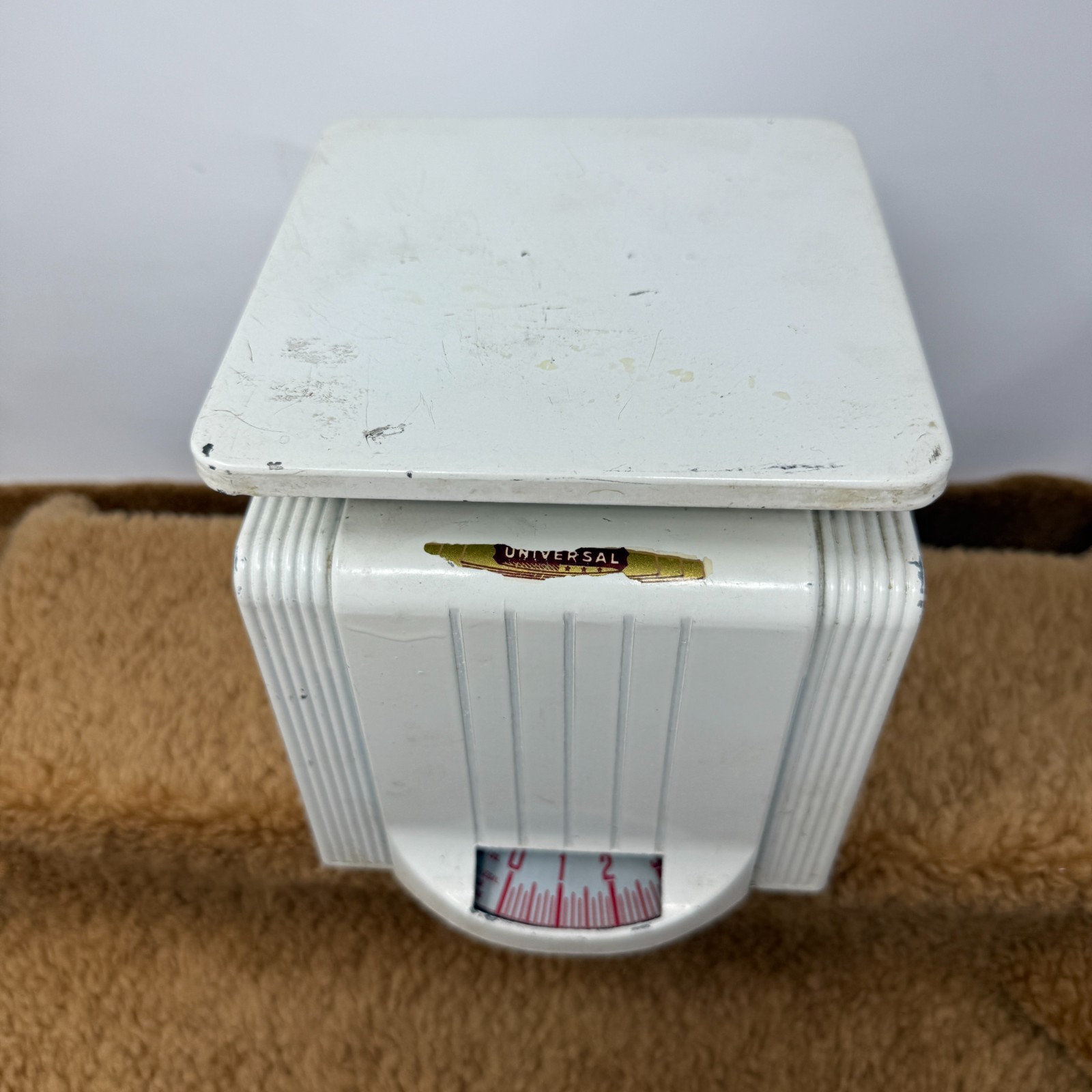 VTG Universal Kitchen Scale Landers Frary & Clark MCM Art Deco White Decoration