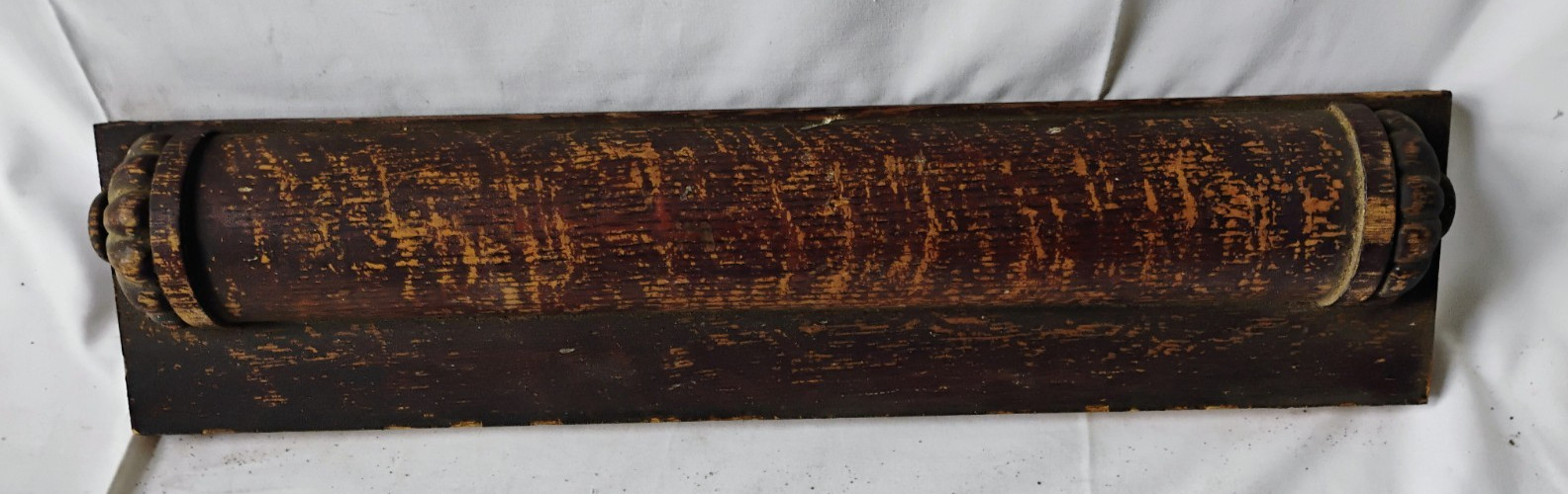 Antique Victorian Oak Piano Roll Style Crest / Pediment 20 3/4″ x 5″