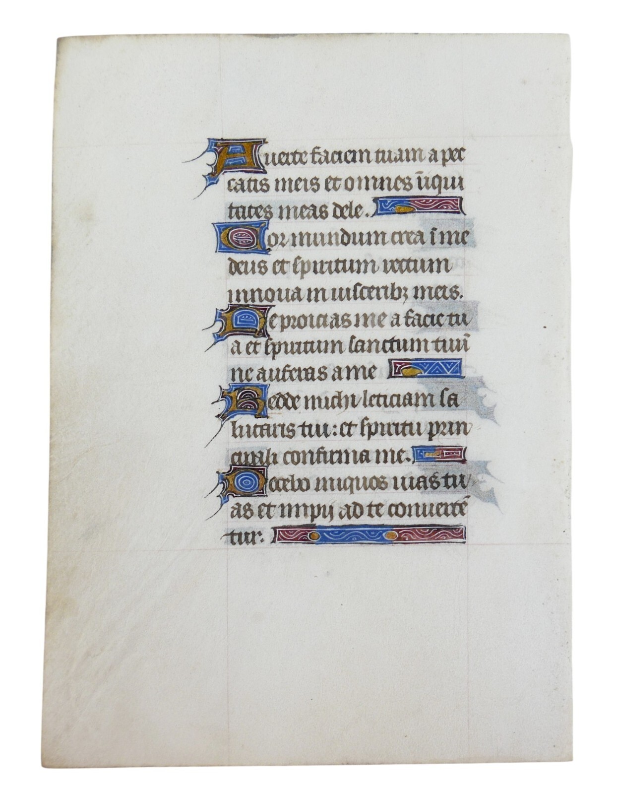 15TH CENTURY ILLUMINATED MANUSCRIPT LEAF FROM A BOOK OF HOURS