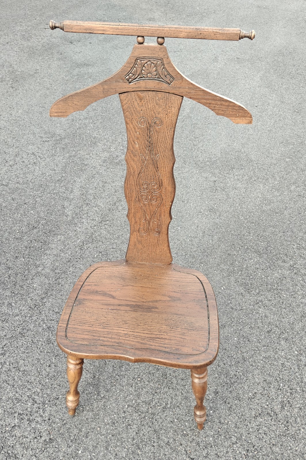 Vintage Valet Butler Gentlemans Solid Wood Dressing Chair Made in USA w/ Drawer