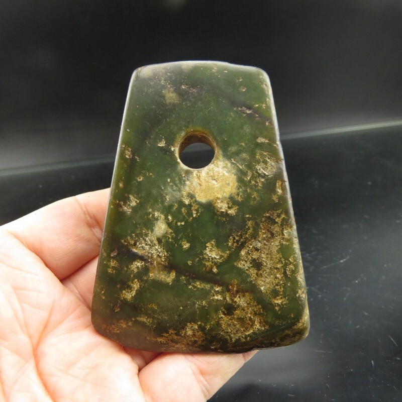 Chinese old jade,Hongshan culture,Hetian jade,jasper,rare ace,pendant D(728)