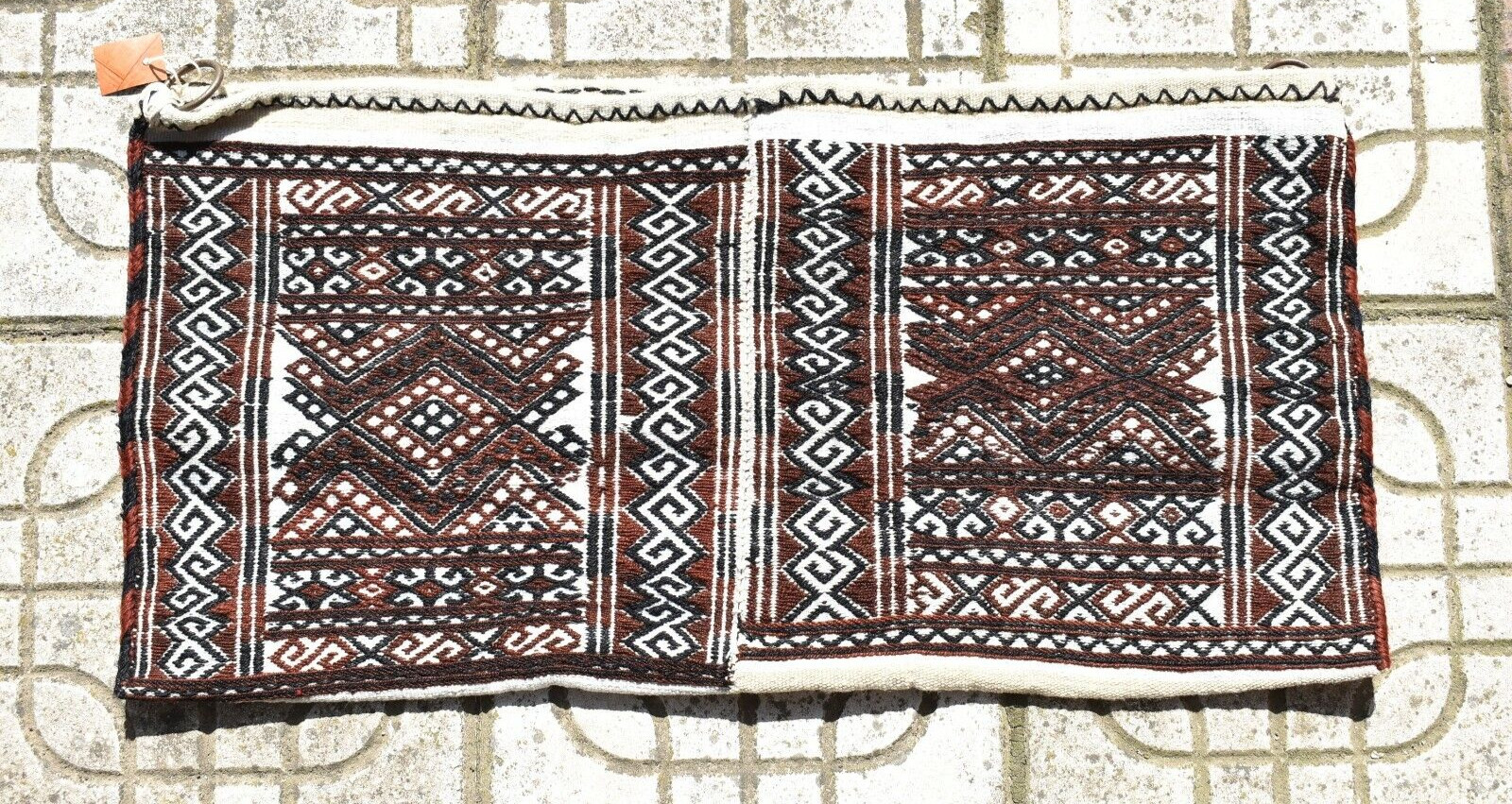 Terrific Rare Antique Collector’s Piece Oriental Cicim Kilim Children’s Cradle