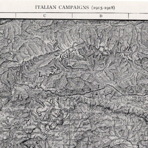 Italian Campaigns WWI Map 1915–1918 Alps Venice Front Antique War Map