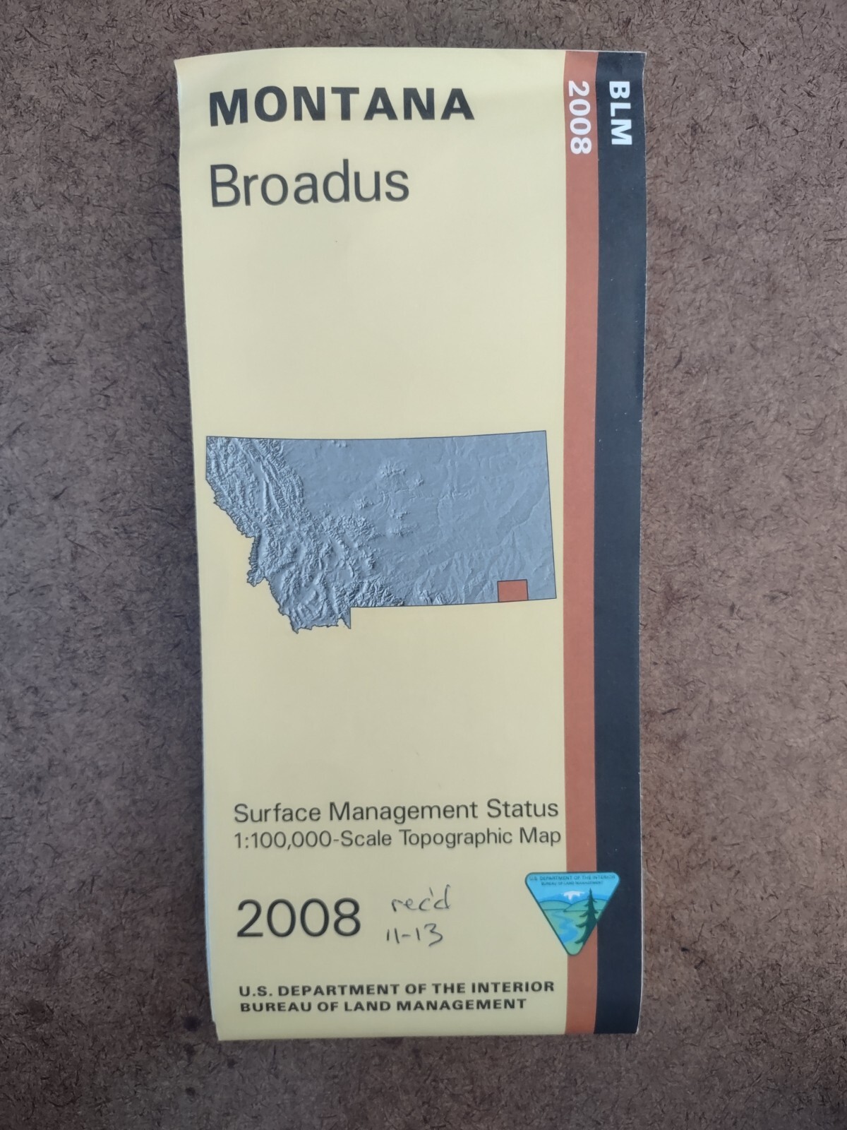 Broadus Montana BLM edition 2008 Surface Management Status