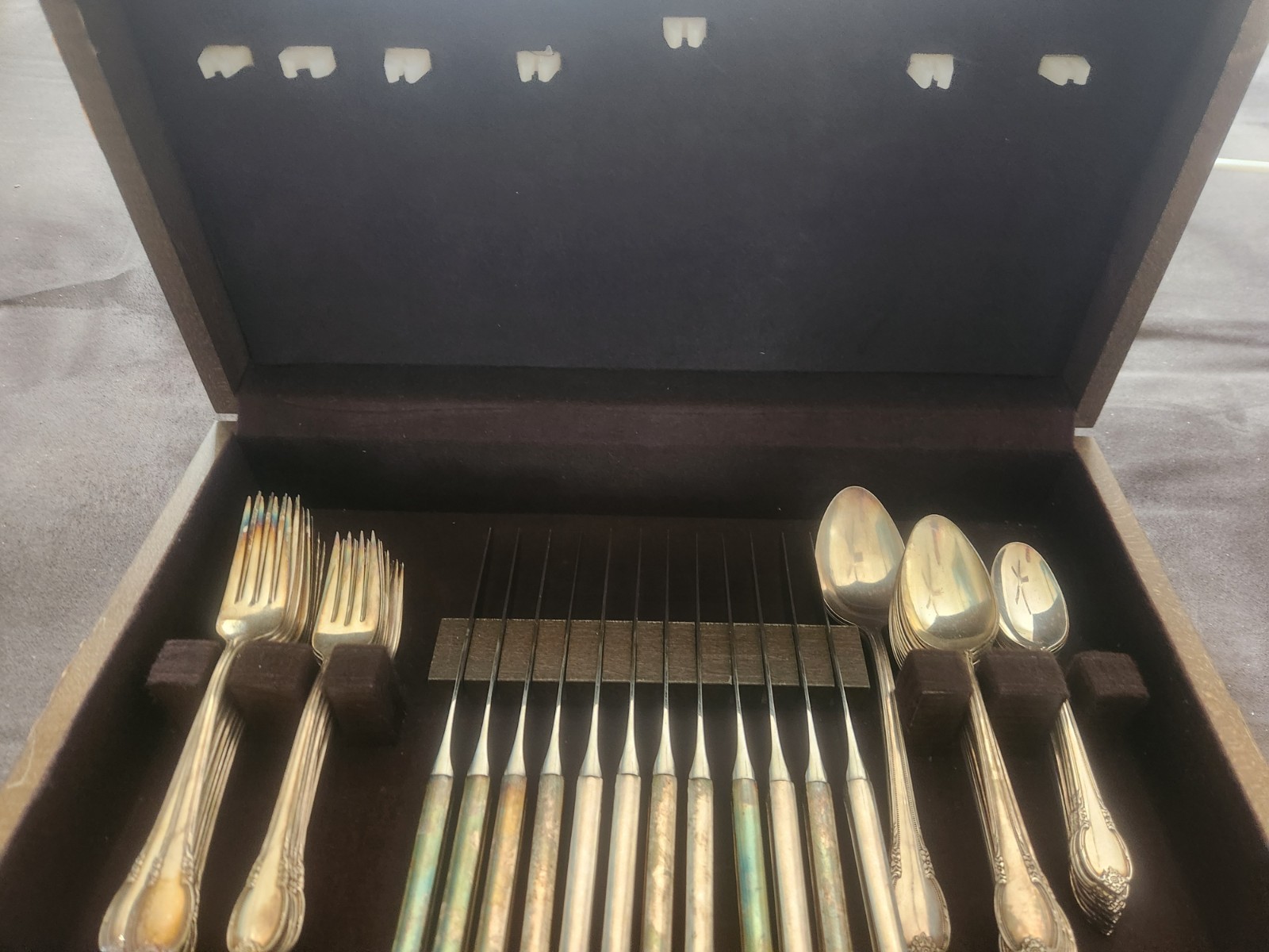 Wm Rogers Silverplate Set of 62 In Box Silverware Flatware Vintage Flatware Set