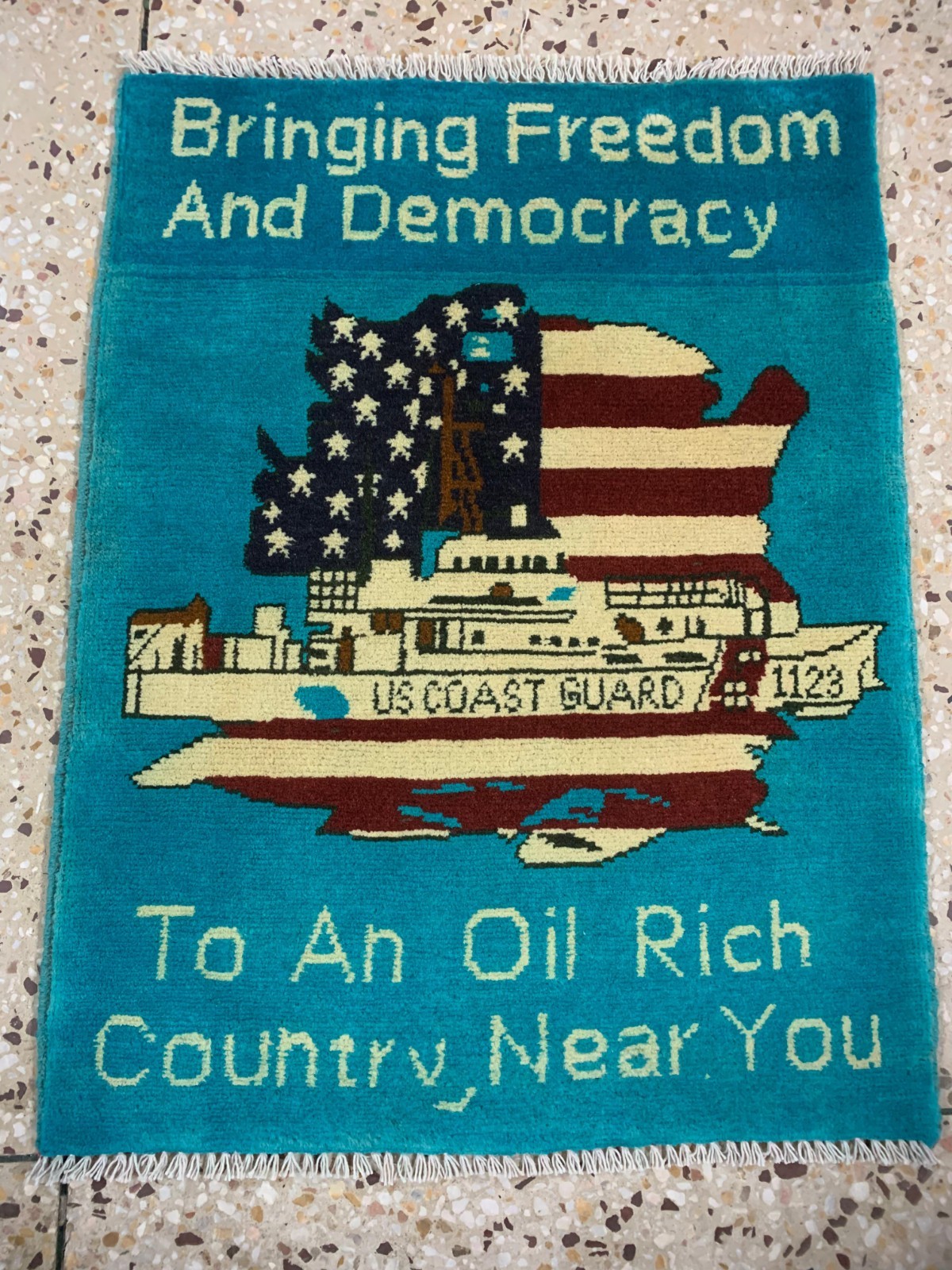 war on oil, afghan rugs, tora boora hills, war map, road to Russia, tanks, AK47