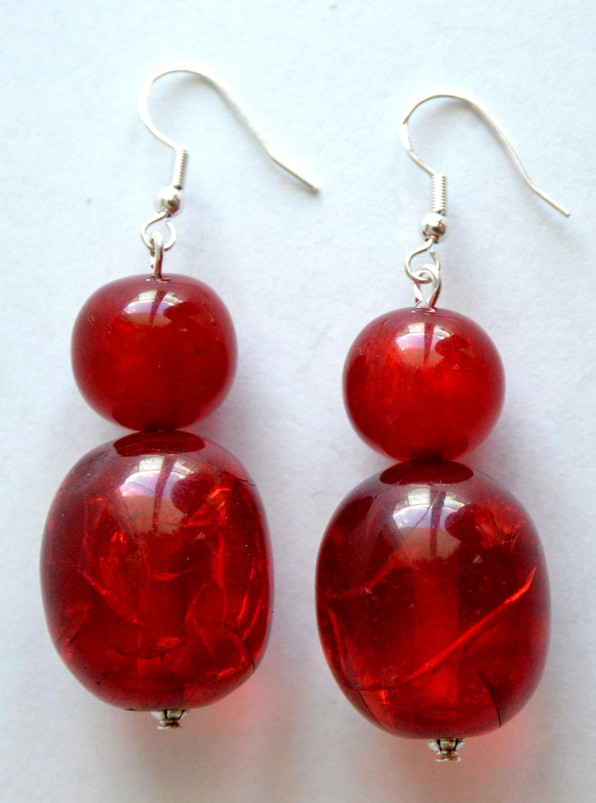 ✅RUSSIAN SOVIET BALTIC CHERRY AMBER SILVER HOOK EARRINGS BAKELITE NECKLACE WATCH