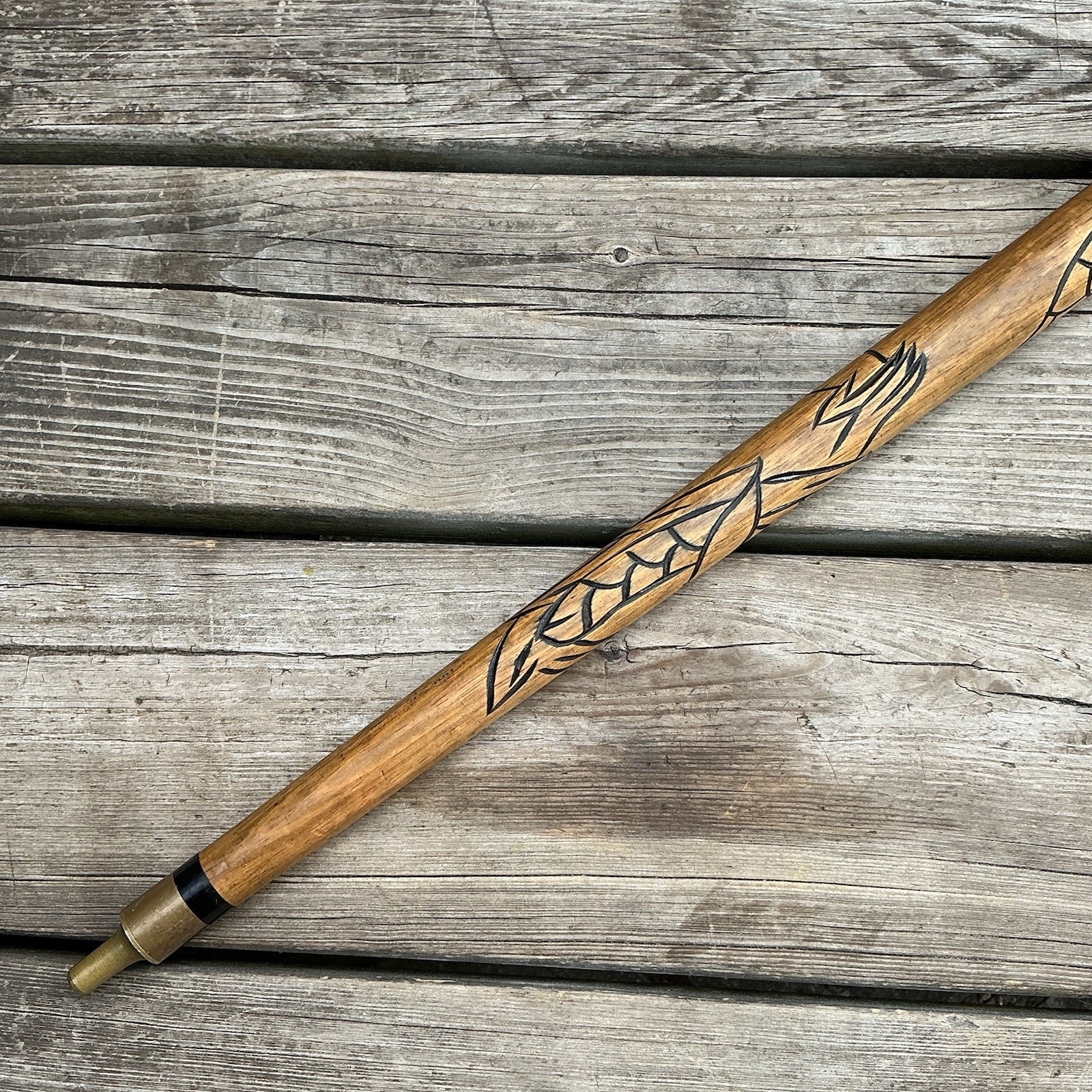 Vintage Walking Stick With Concealed Billiard Snooker Cue 33.5” (57” Assembled)