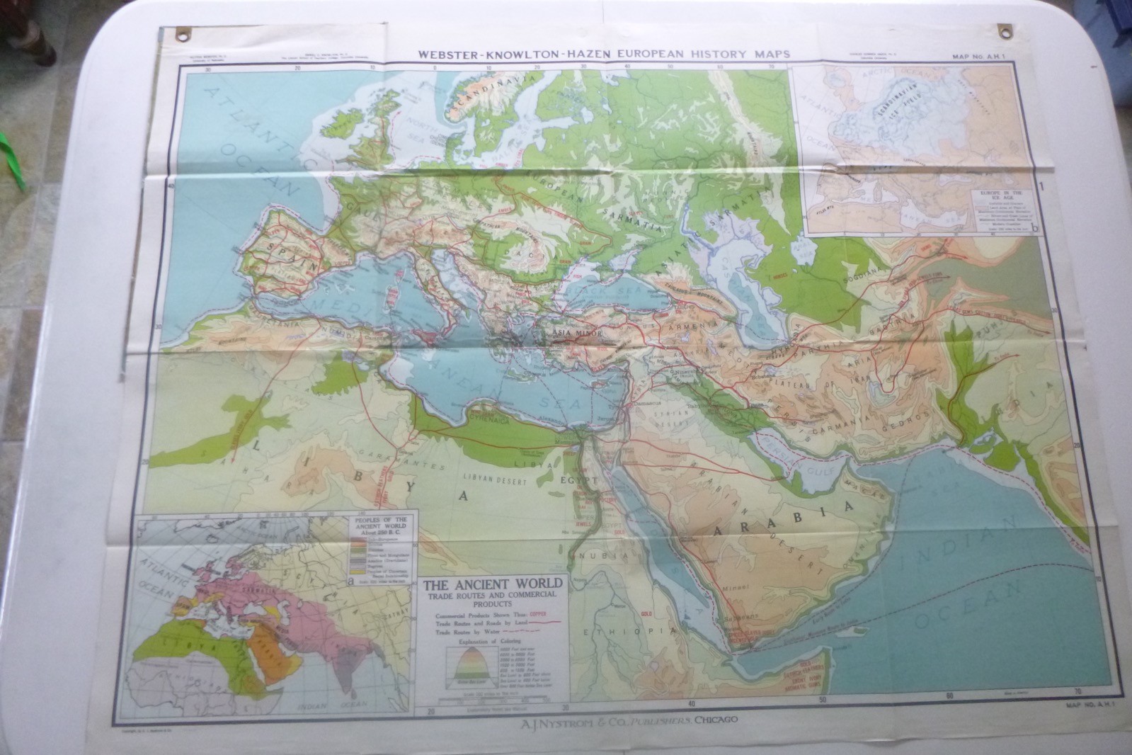 A H – 1 A. J. Nystrom School Map: Ancient World.