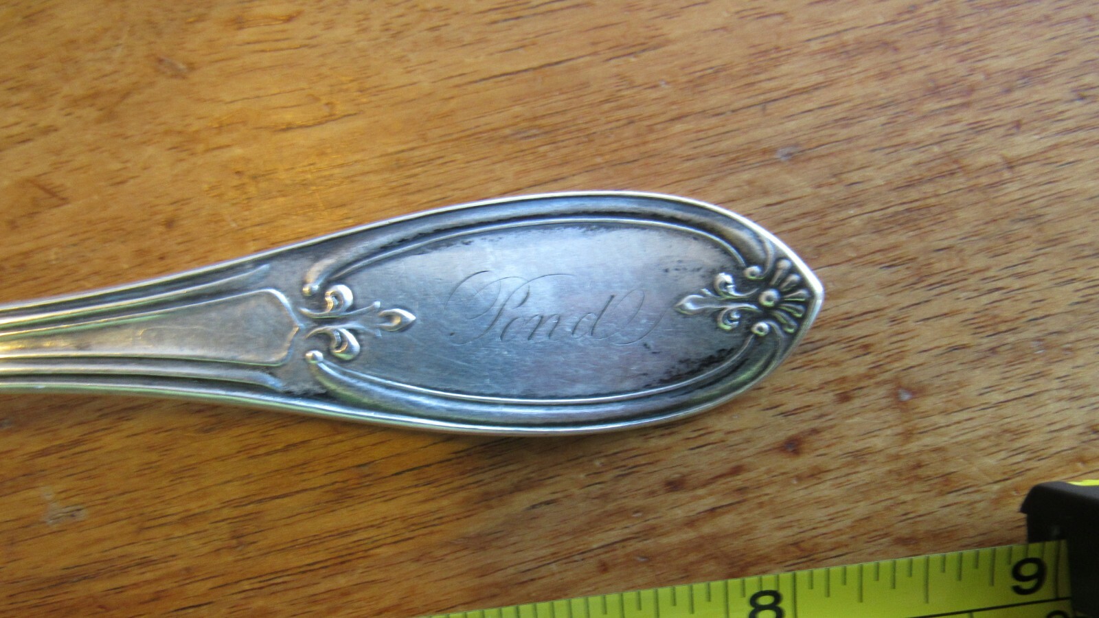 2 Sterling OR COIN Silver SERVING SPOON JOSEPH SEYMOUR COTTAGE Pattern C 1850