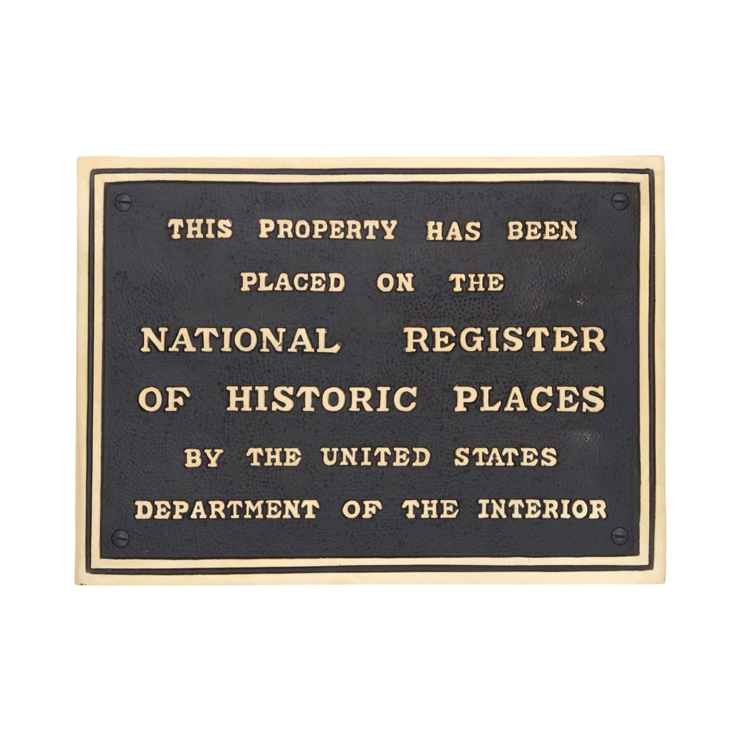 National Register of Historic Places Thick Brass Replica Plaque Wall Sign
