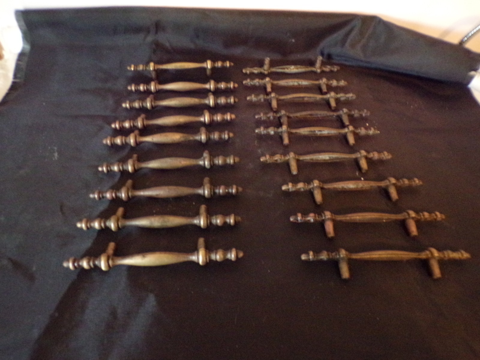 Antique Brass Over Pot Metal Drawer Pulls , 6″ Long and 3″ On Center, 18 Pulls w
