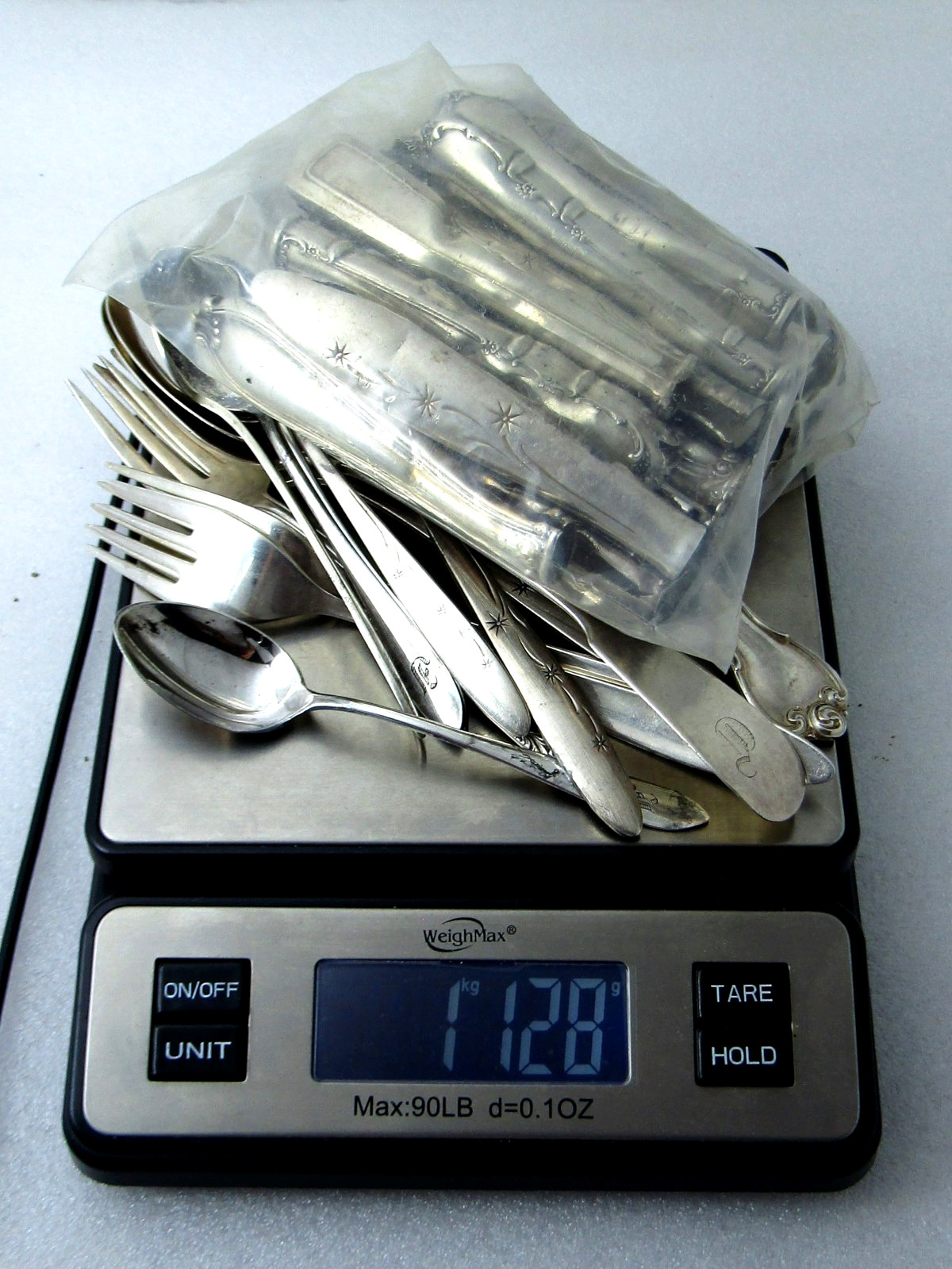 🤑 💲 STERLING SILVER LOT SCRAP 1120gr. FLATWARE LOT