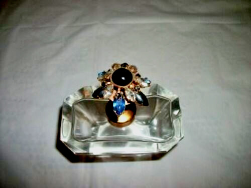 1920s DeVilbiss Perfume Jeweled Atomizer Crystal Heavy Art Deco Antique Pump