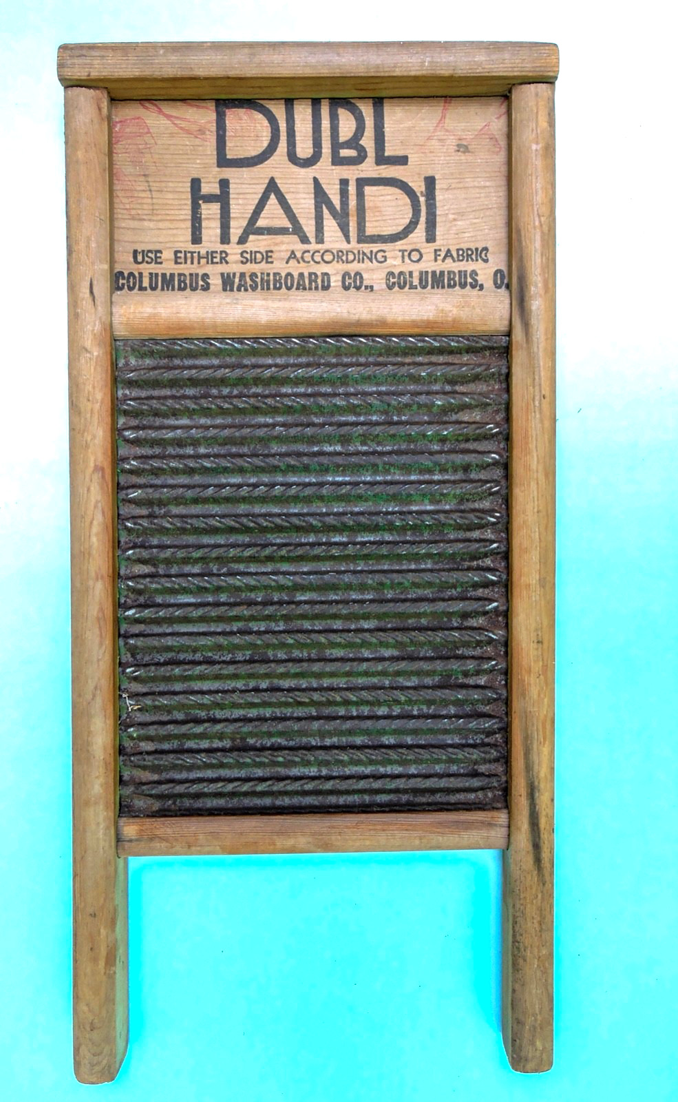 DUBL HANDI WASHBOARD COLUMBUS WASHBOARD CO VINTAGE COLLECTIBLE COUNTRY DECOR