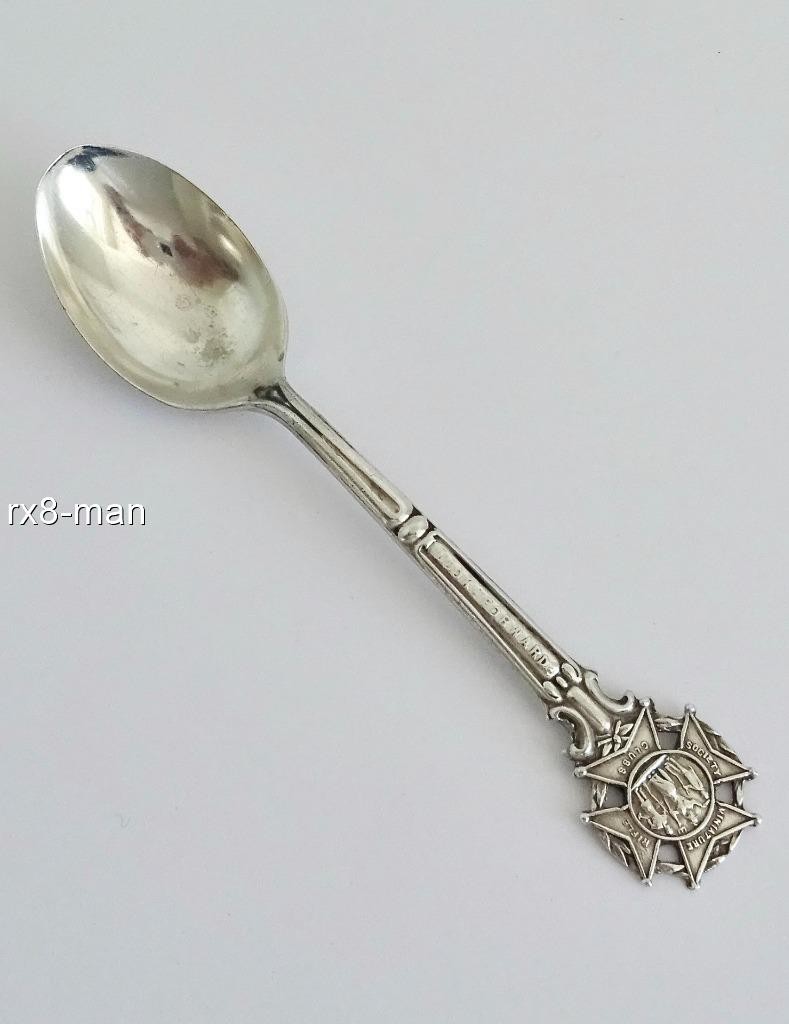 1934 VINTAGE SOLID STERLING SILVER SOCIETY OF MINIATURE RIFLE CLUBS TEA SPOON