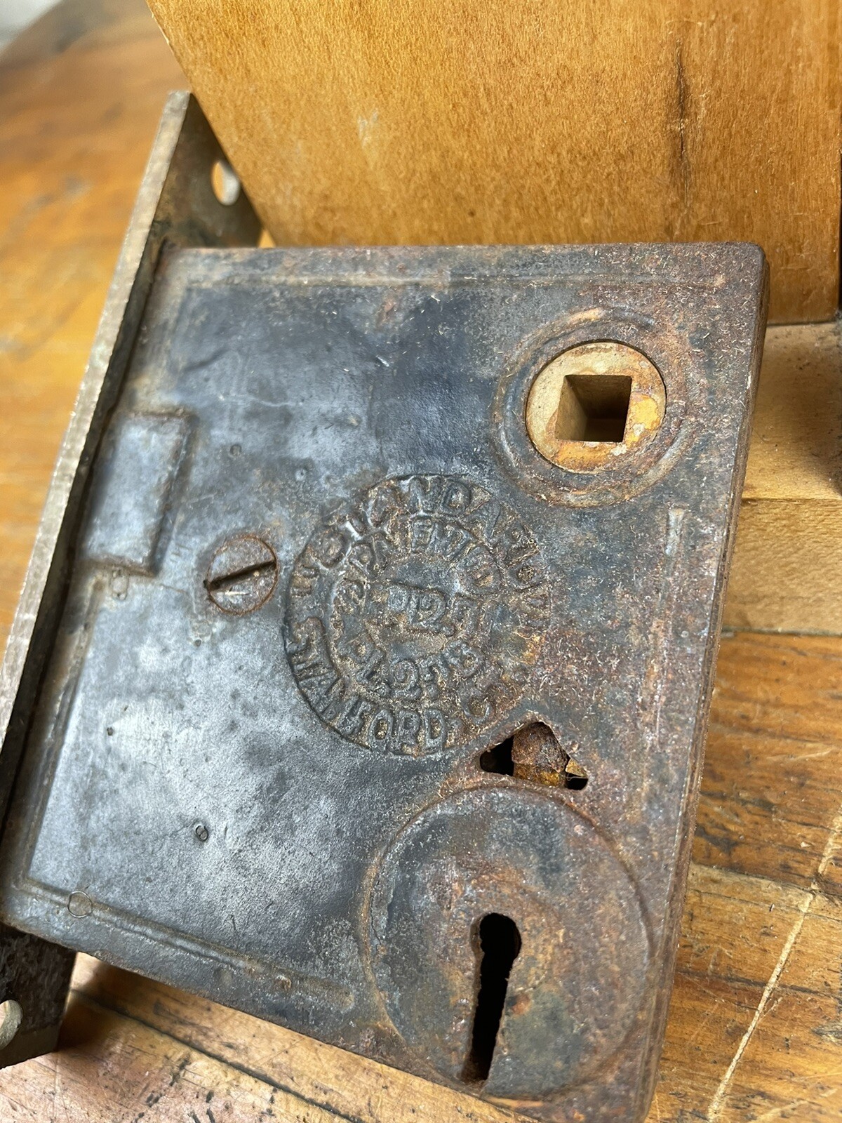 1878 Standard DOOR MORTISE LOCK, Stamford, CT – Working Condition, Old Hardware
