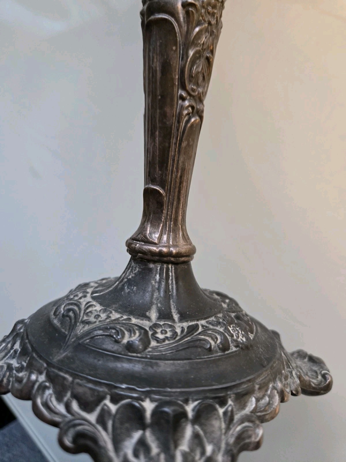 WM Rogers & Son Silver Plated 9 in Candlestick Holder Victorian Rose