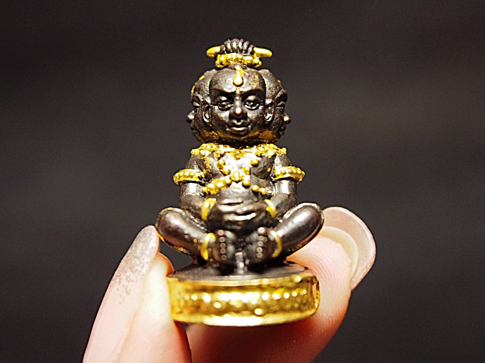 Special Guman Thong Jatu-Thep 4Face With Takrut for Rich Gambler Lucky by LP Nen