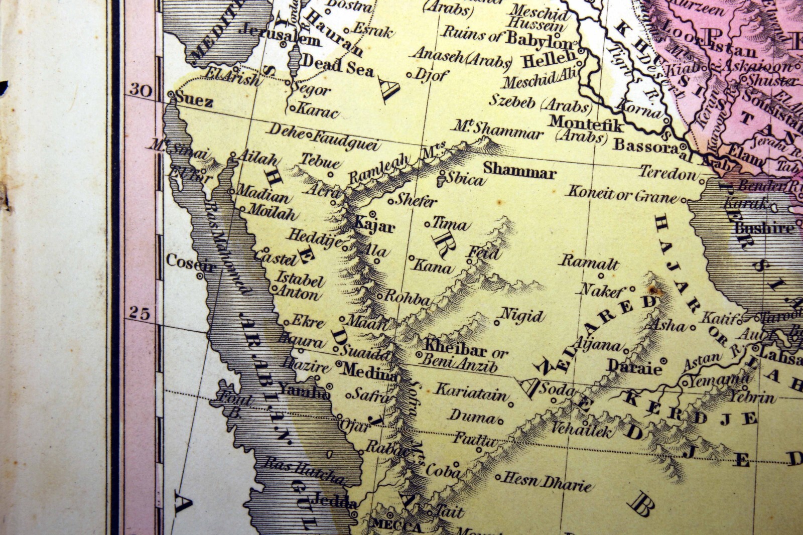 1832 Persia Arabia M. Malte-Brun Color Map J.H. Young Afghanistan Iran Tartary