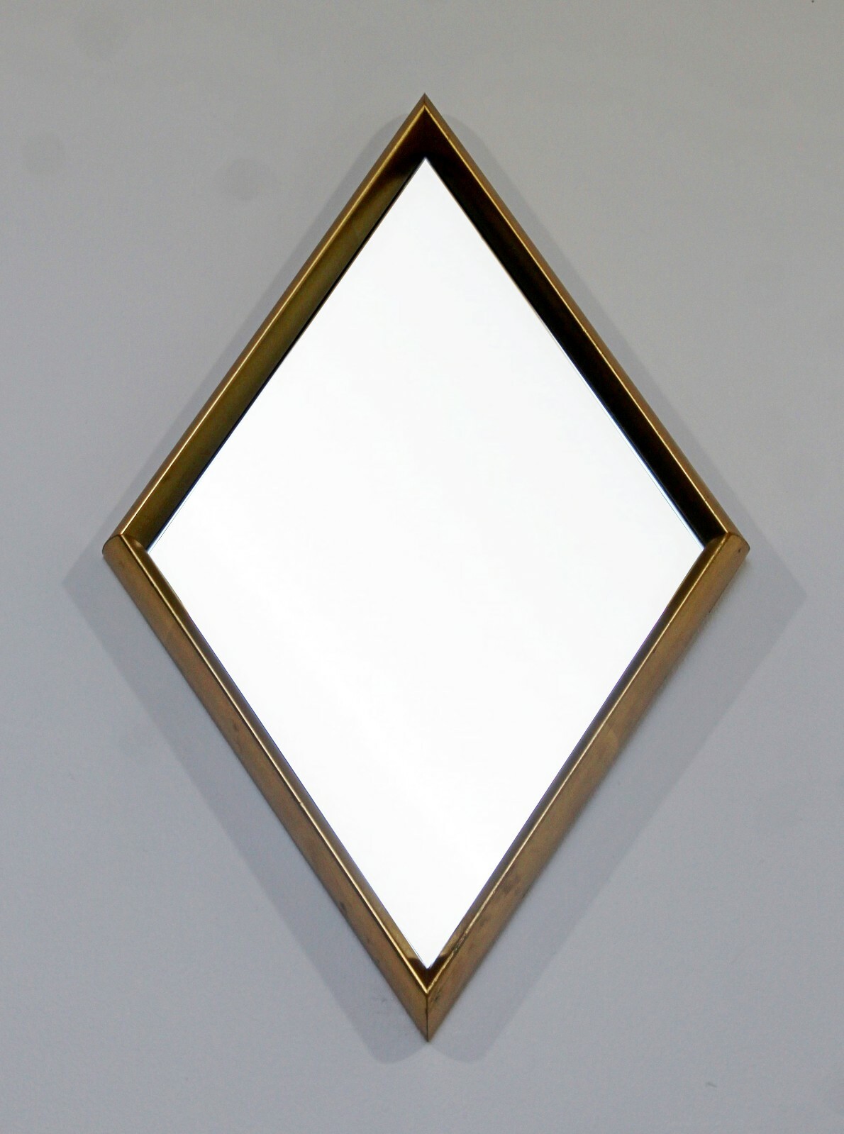 Mid Century Modern Hollywood Regency Gold Gilt Wall Mirror La Barge Diamond 60s