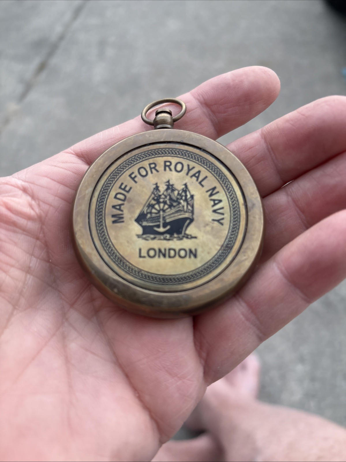 Brass Compass “Made for Royal Navy” London