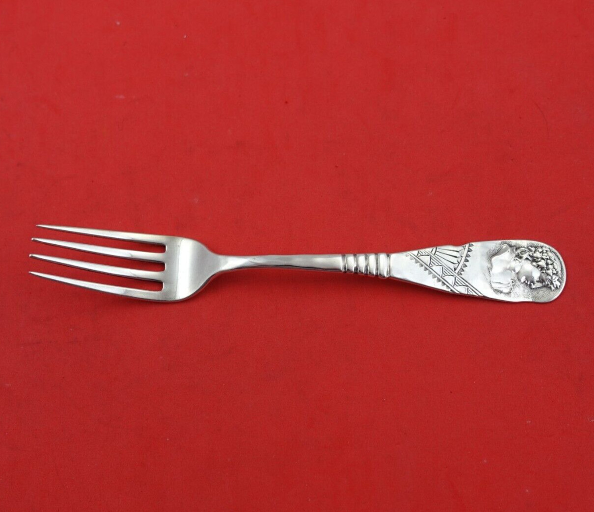 Medallion aka Etruscan aka Homeric by Shiebler Sterling Dessert Fork w/ Maiden