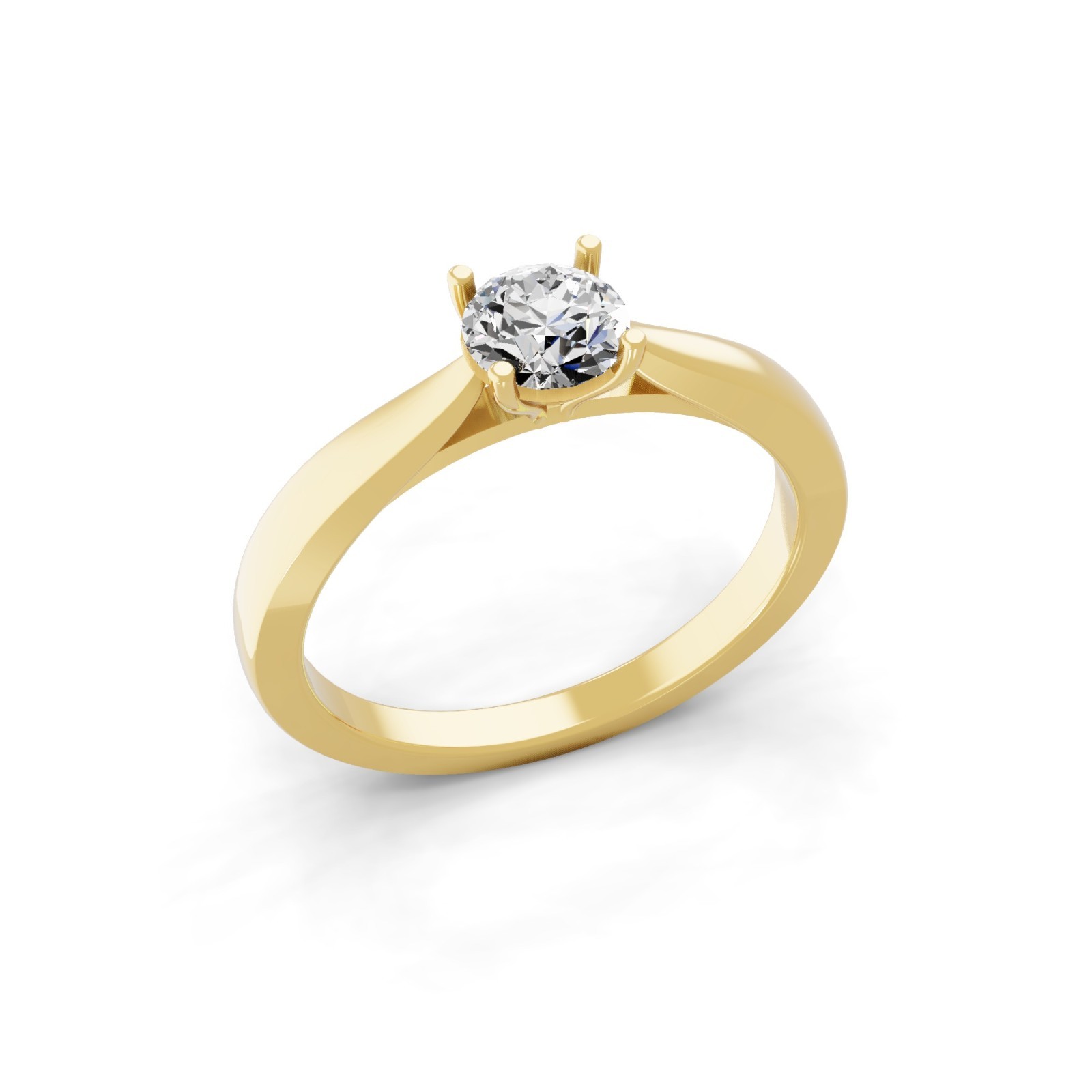 0.50 Ct Lab Grown Round Pear Diamond Solitaire Ring 9K Yellow Gold Gift For Her