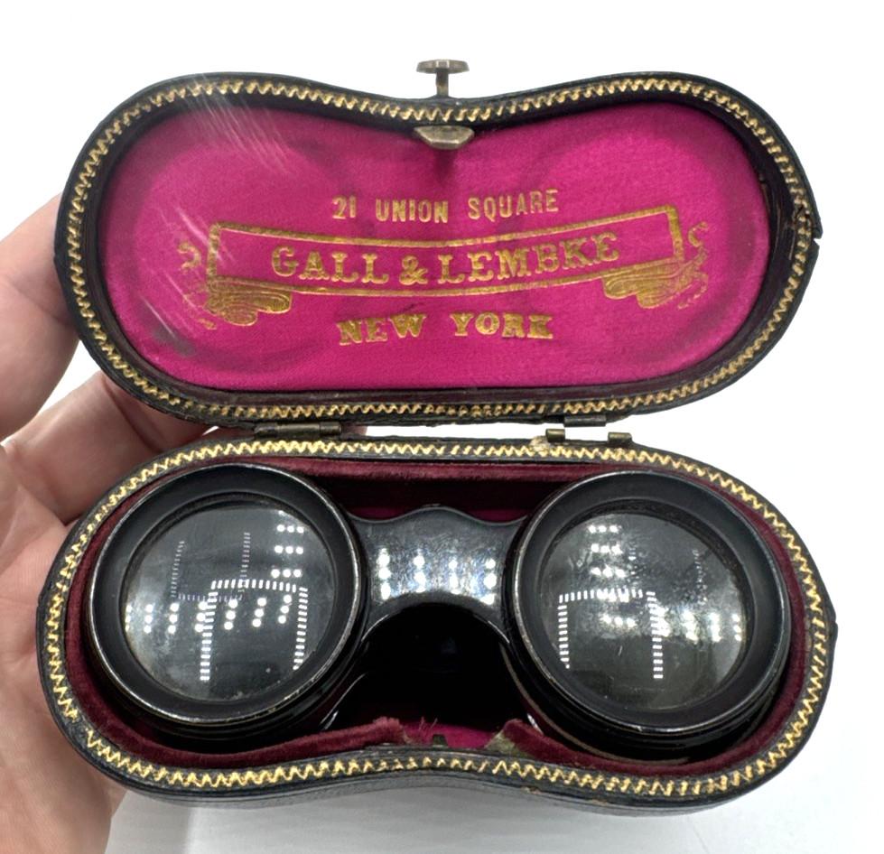 Antique Opera Theater Glasses Binoculars Gall & Lembke New York w/Case