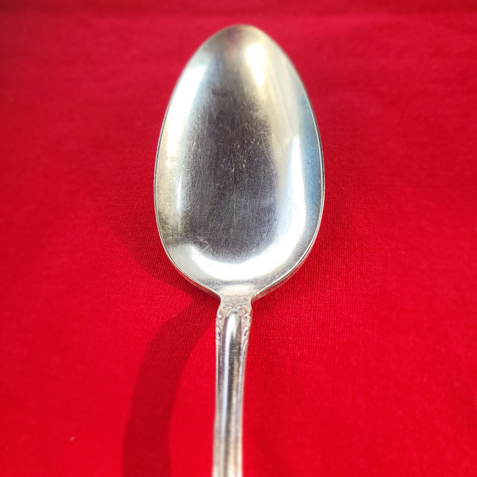 VTG Oneida Community Reliance Plate A1 Floral Serving Spoon Silverplate WB#10