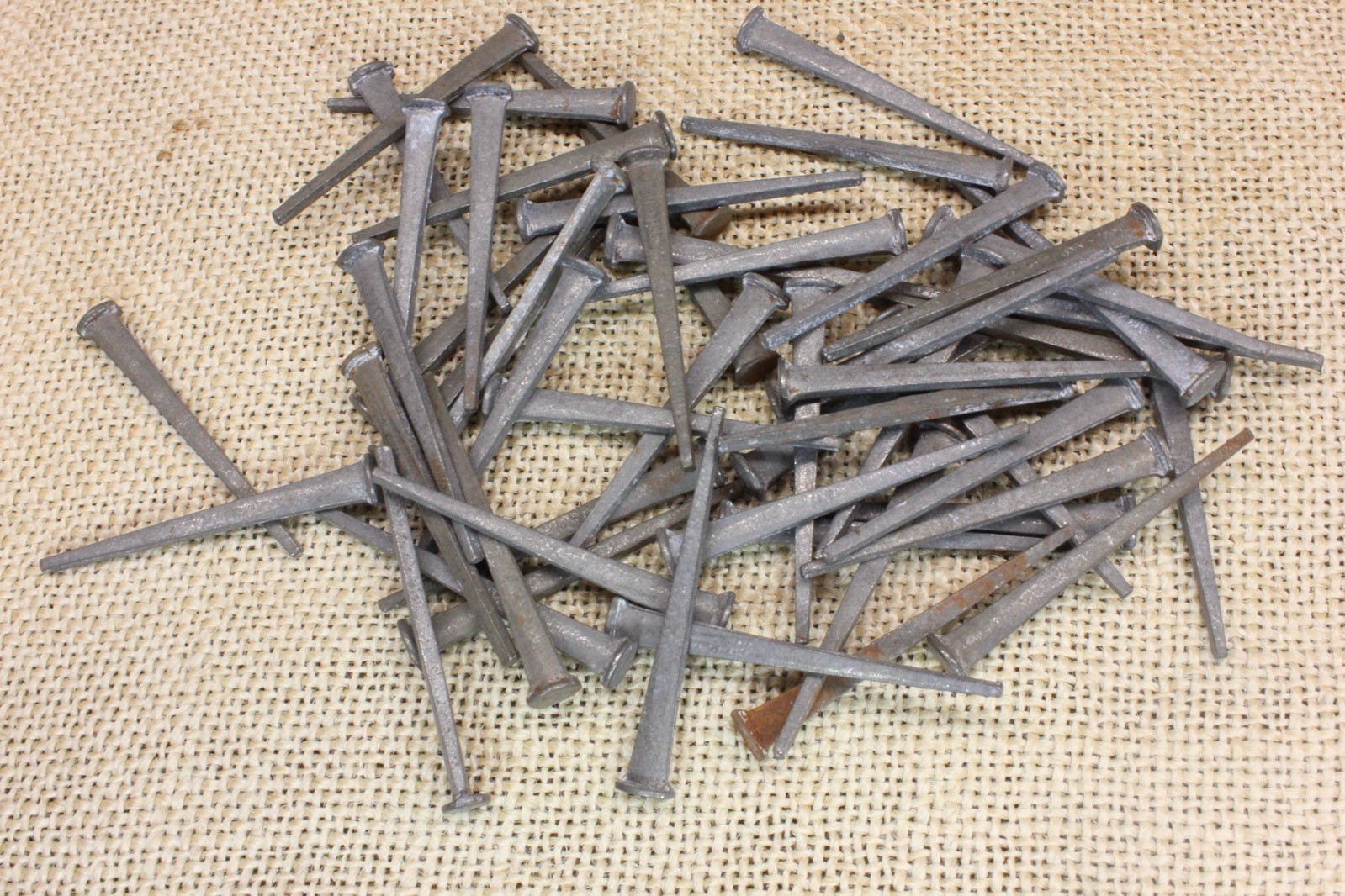 1 3/4” Old Square Nails 50 Shingle Box Siding Lath Vintage 1880’s Galvanized