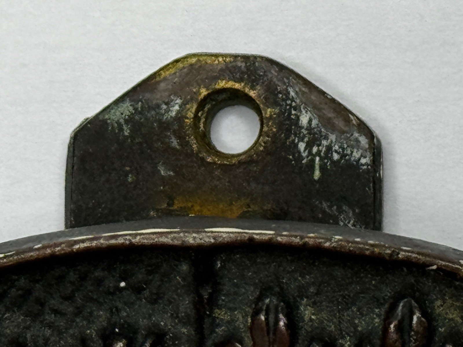 🛎️ Cheddar Bronze Door Knocker Heraldic Coat of Arms Shield Fleur De Lys C1925