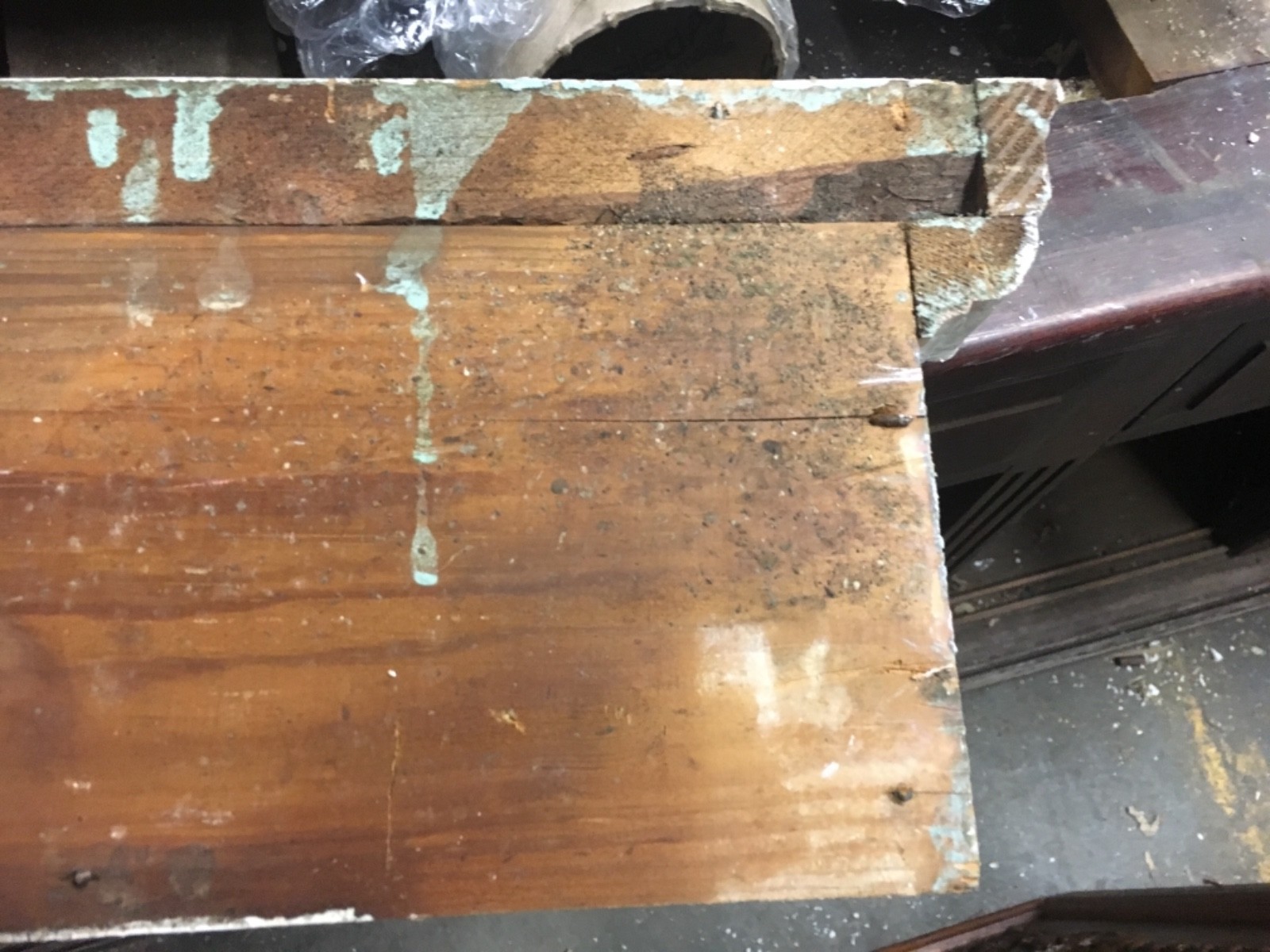 PAIR c1880 VICTORIAN HEART pine window DOOR header pediment crown MOLDING 41& 45