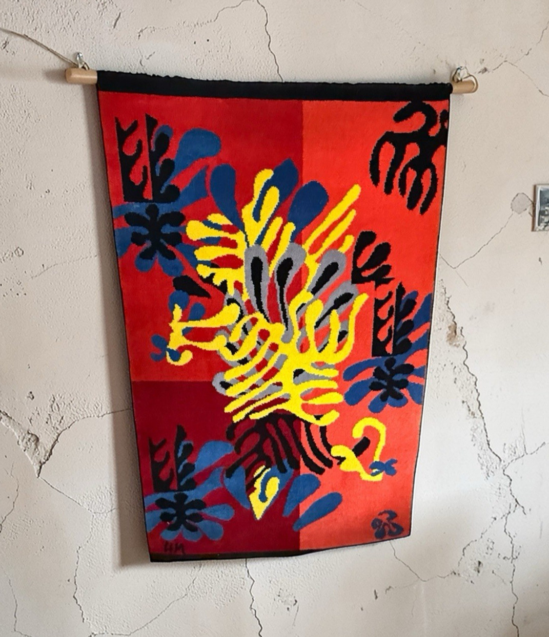 Vintage Henri Matisse “Mimosa” Limited Edition Rug #377/500 Alexander Smith MCM