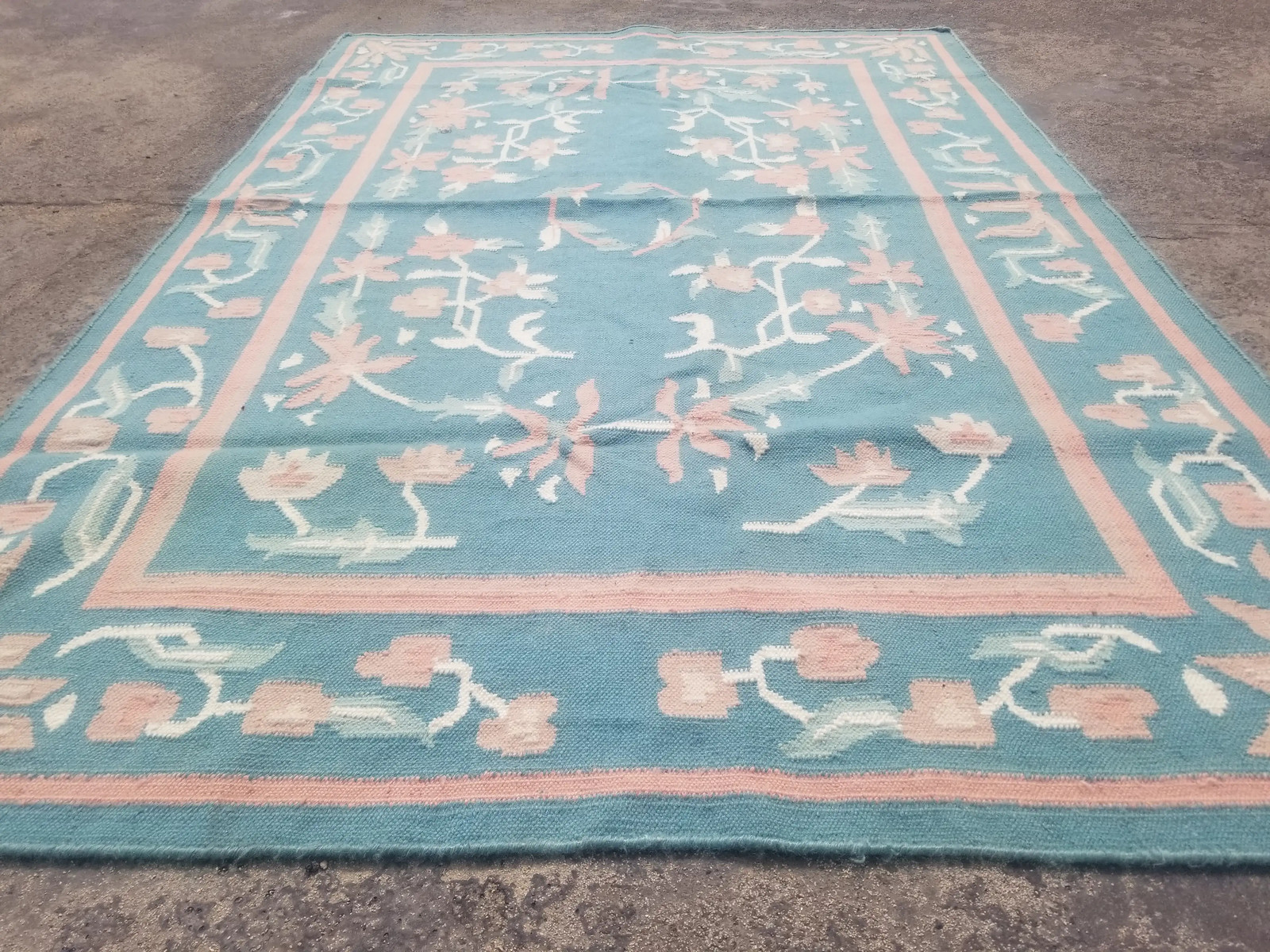 Fine Vintage Traditional Handmade Scandinavian Wool Multicolor Kilim 6.0×3.8 ft