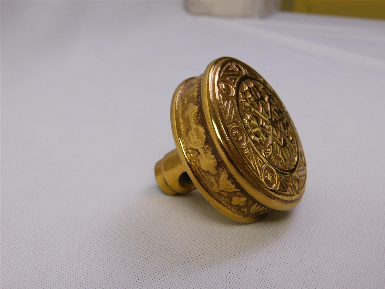 Antique Aesthetic Movement Solid Cast Brass Door Knob