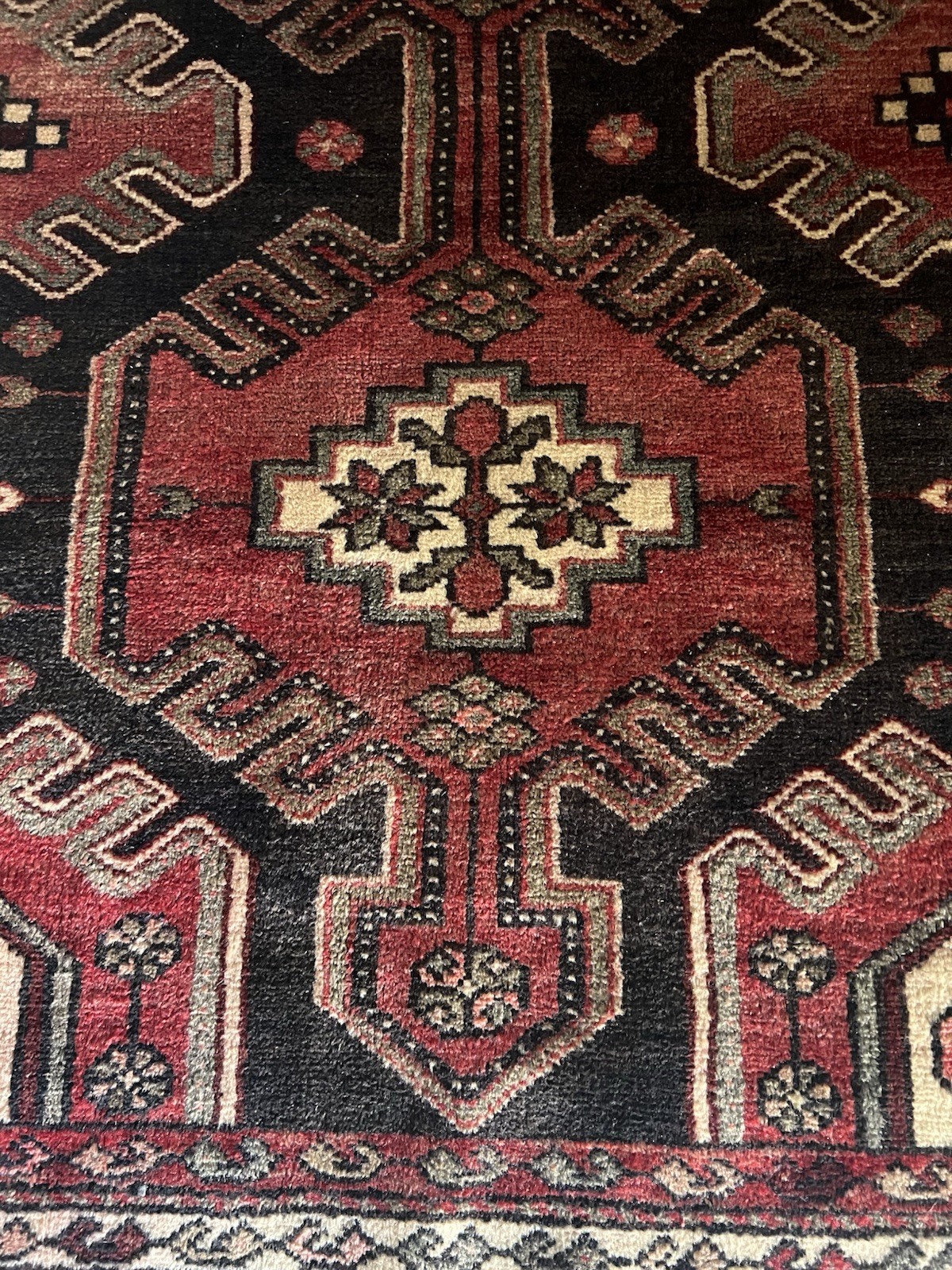 3’5”X9’10” ANTIQUE HANDMADE KAZAK CAUCASUS EARLY 20th CENTURY RUG RUNNER