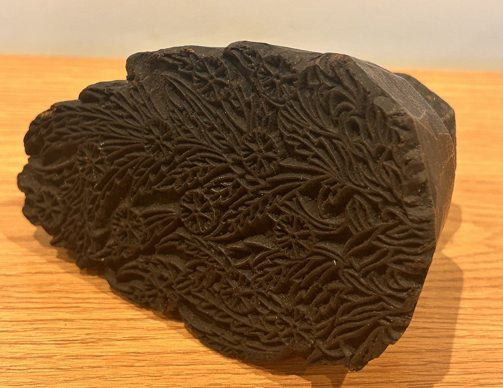 Antique Vintage Hand Carved Wooden Textile Printing intricate Block Stamp Indian
