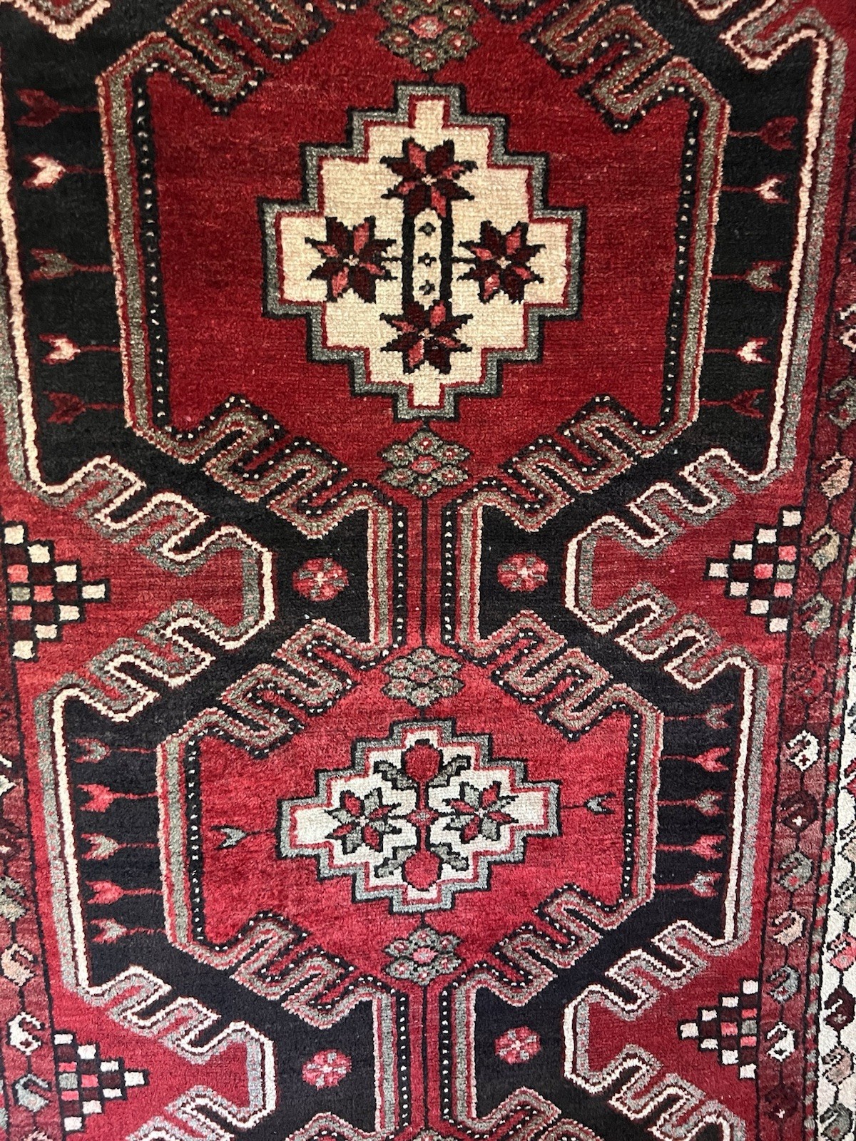 3’5”X9’10” ANTIQUE HANDMADE KAZAK CAUCASUS EARLY 20th CENTURY RUG RUNNER