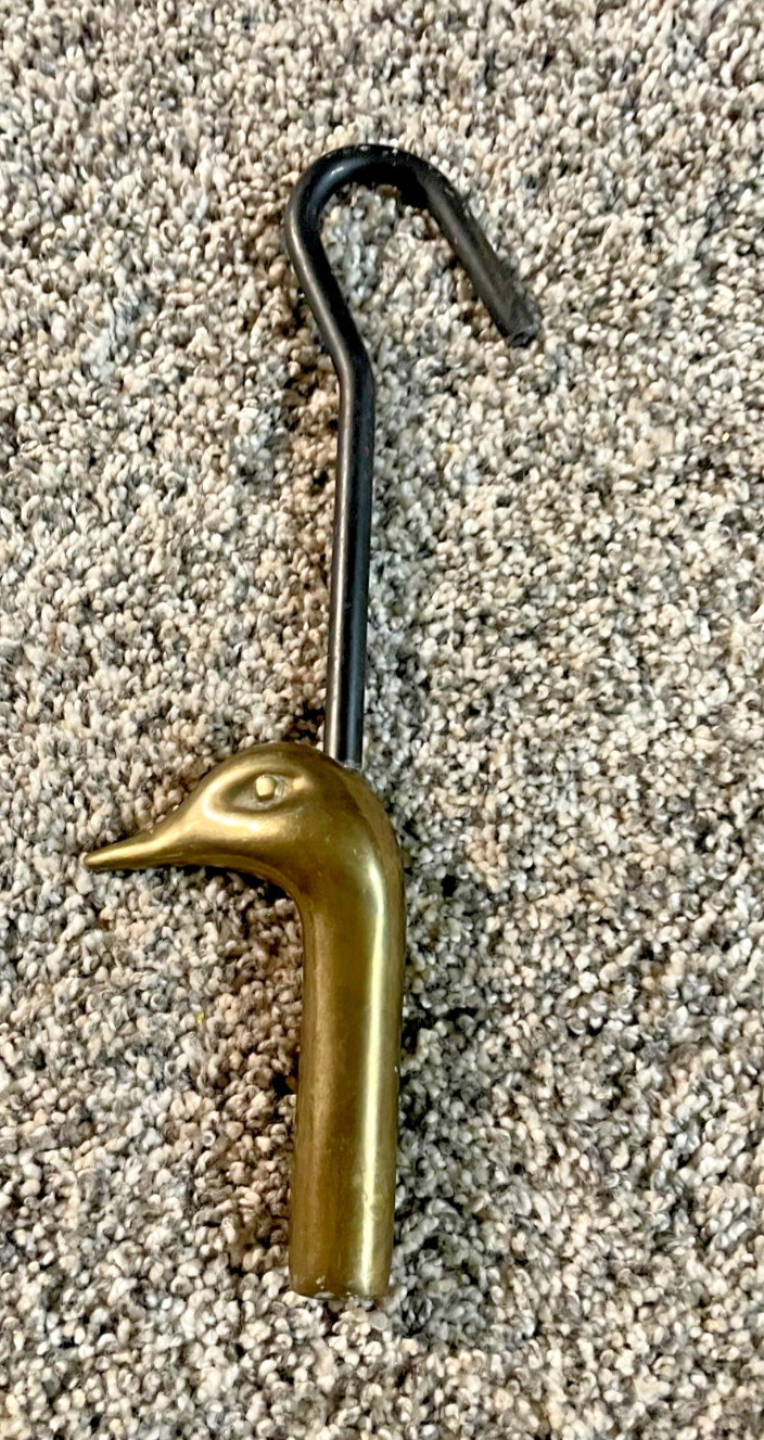 Brass Duck Head Flue Damper Pull Hook 9″ Custom decor inc