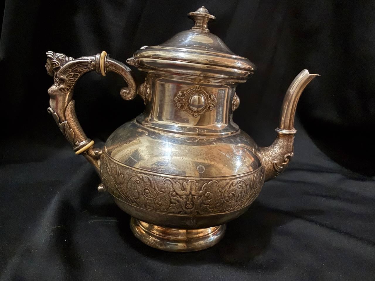 Antique Gerhardi & Co Silver Plate Teapot Coffee Pot German Hollowware c.1900