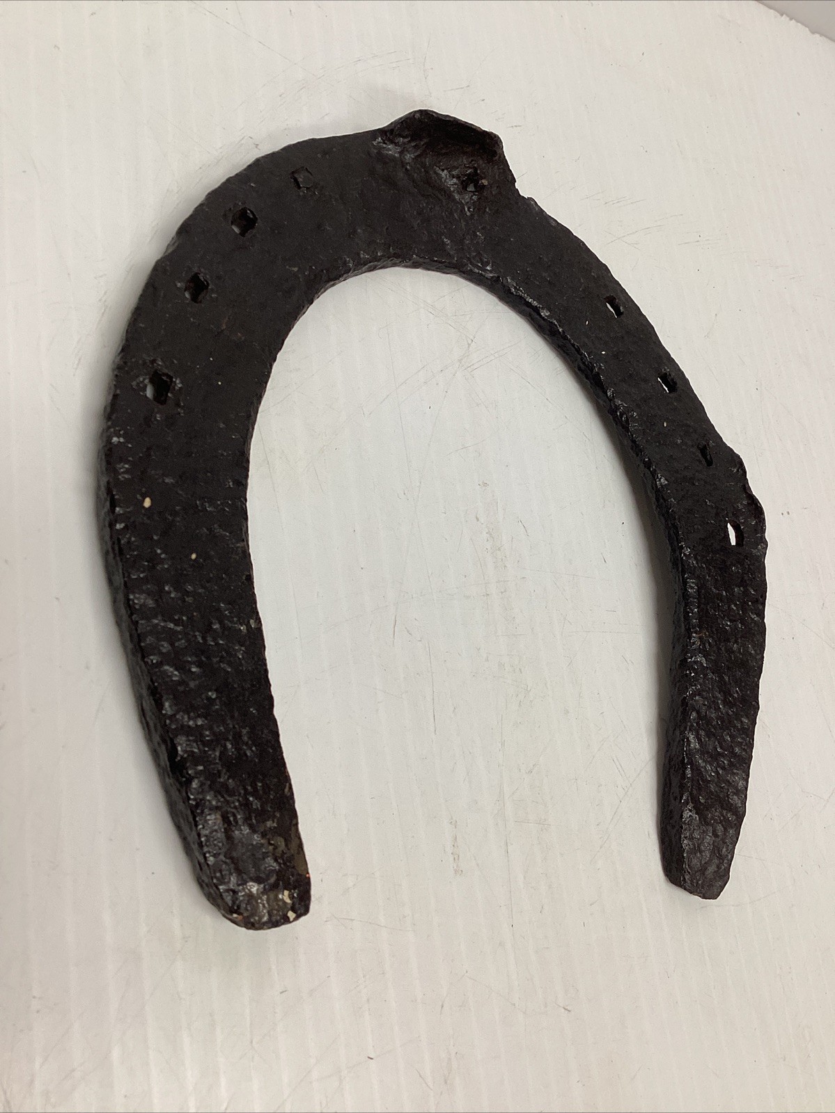Antique Rustic Primitive Hand Forged Iron Horseshoe~Barn Find~Lucky~7”x 6-5/8″