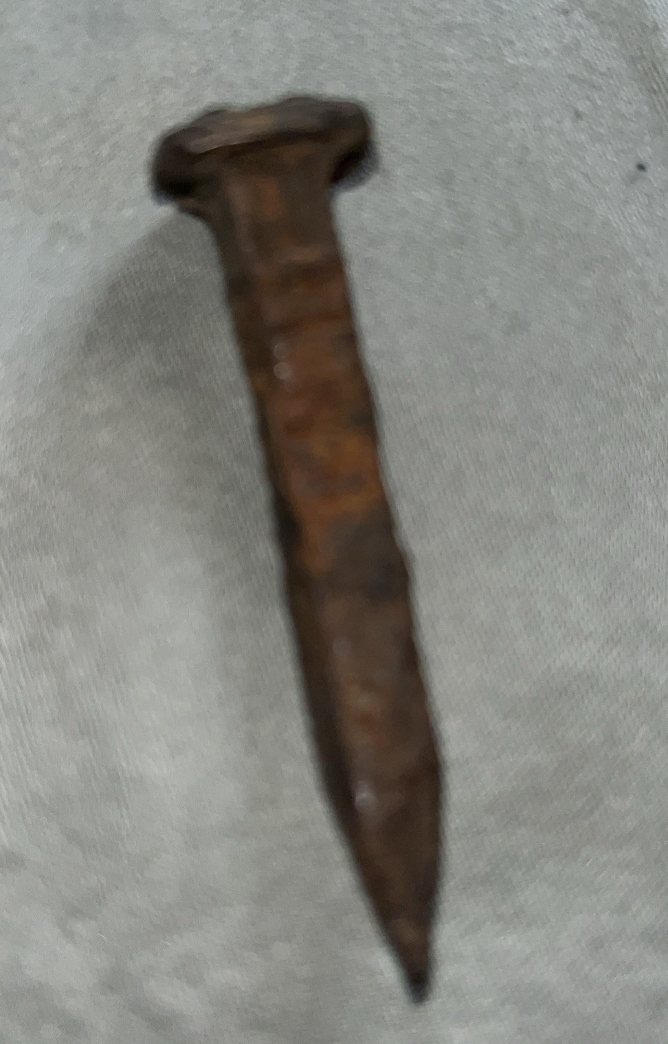 Primitive Square Nail Marked 35 On Top Measures 2 Inches
