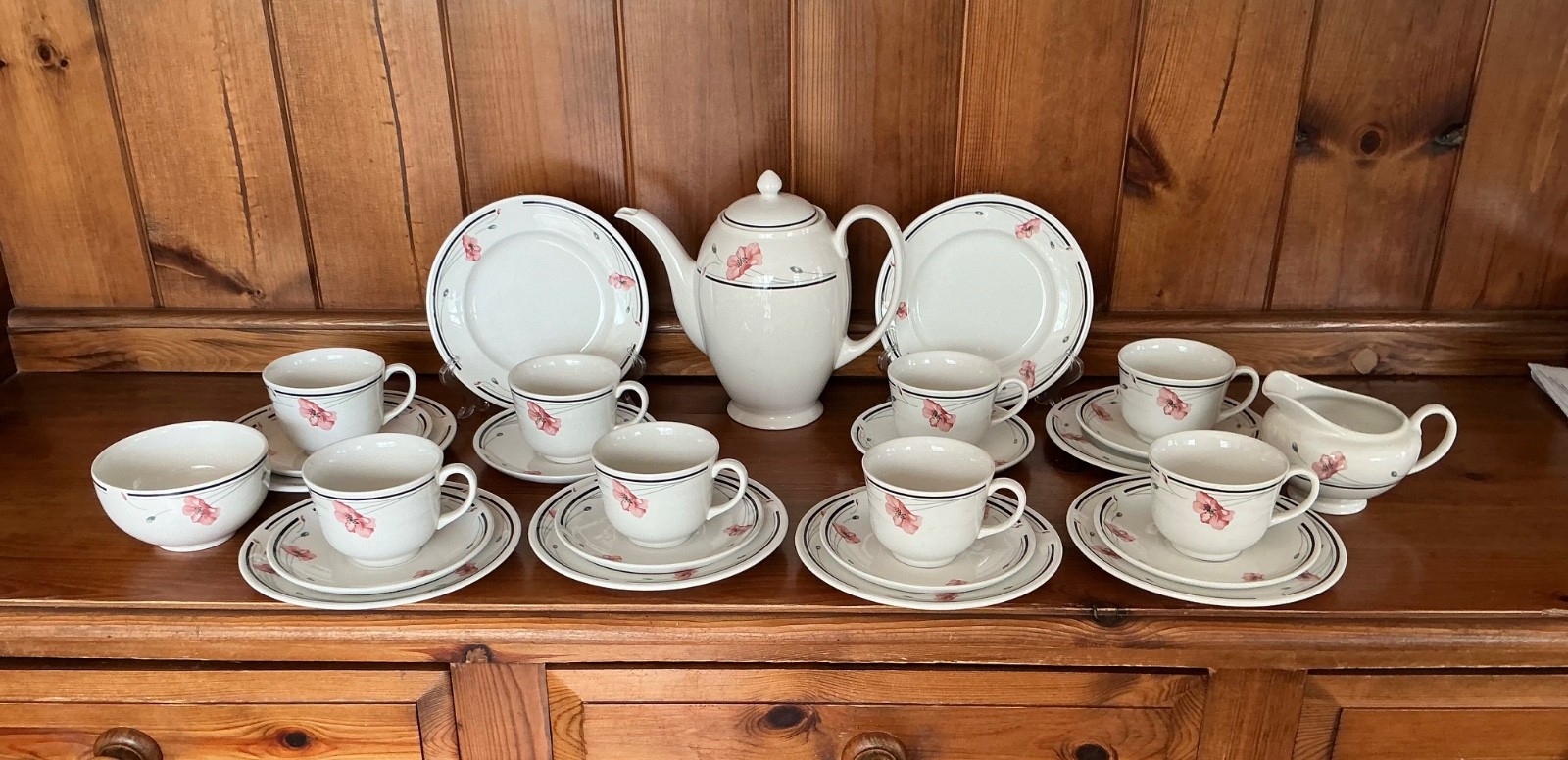 JOHNSON BROTHERS SUMMERFEILD COFFEE SET 27pce