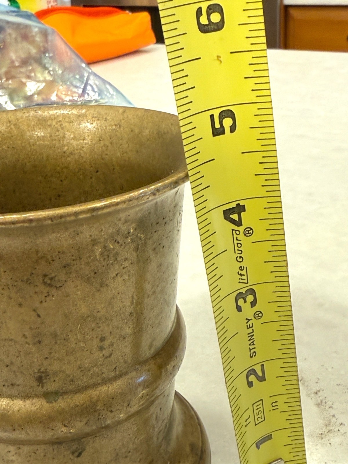 Vintage Solid Brass Mortar & Pestle Apothecary Pharmacy Kitchen Large Heavy Duty