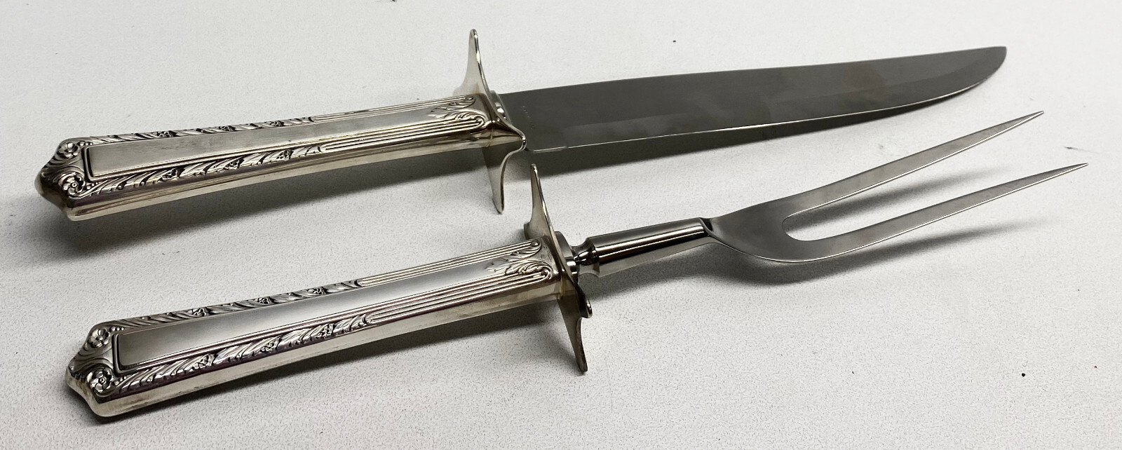 International Fine Arts PROCESSIONAL Sterling Silver CARVING SET FORK KNIFE Mint