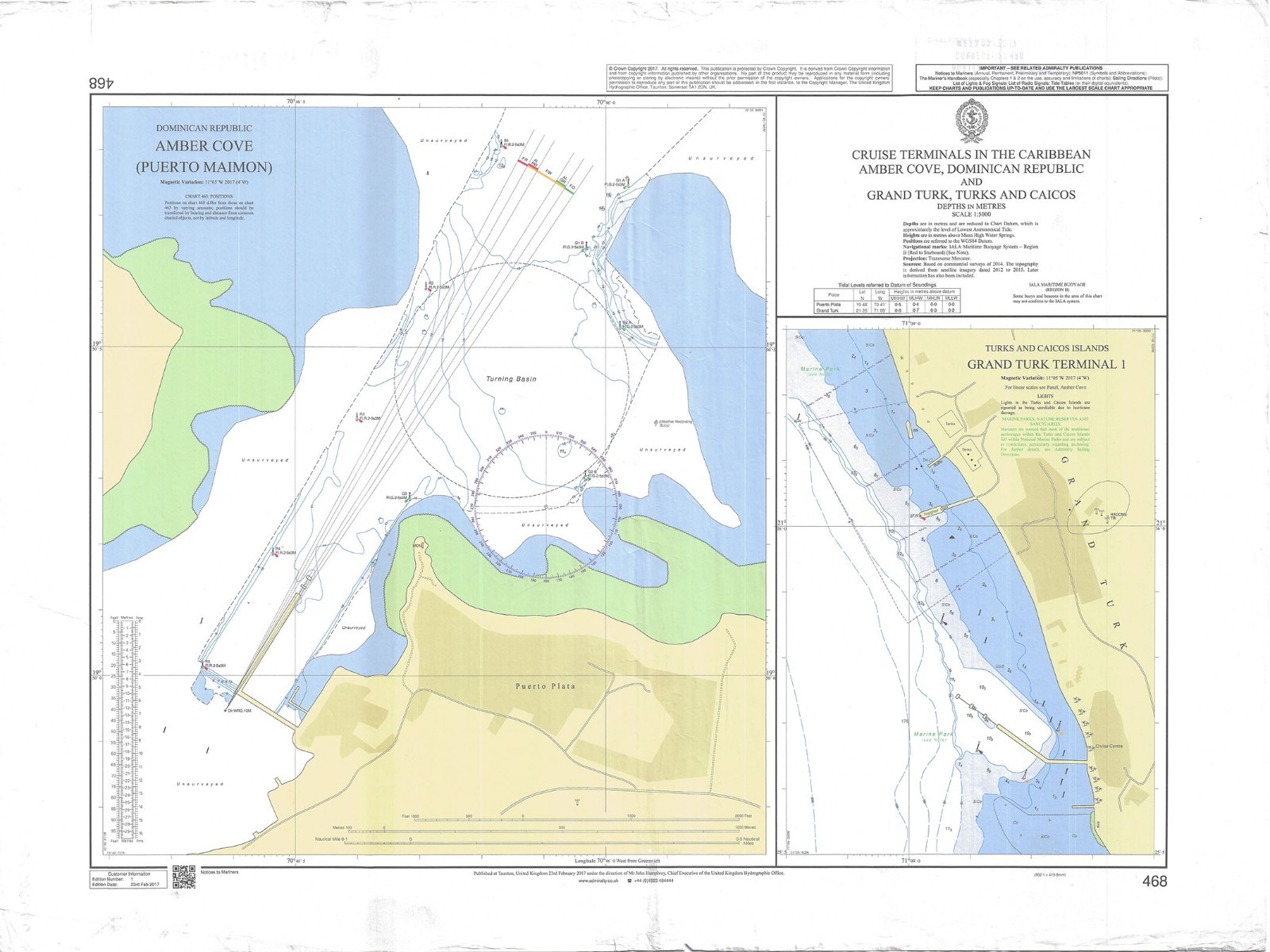 468 Cruies Terminals Caribbean Amber Cove Dominican Grand Turk Chart Admiralty