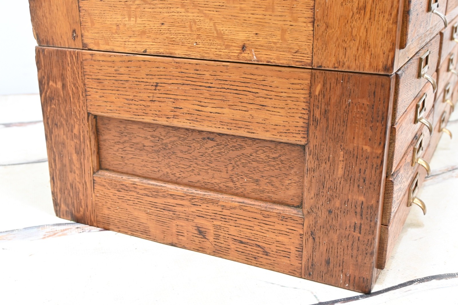 Antique . Library Bureau SoleMakers Oak Wood File Cabinet 24 Drawer Apothecary