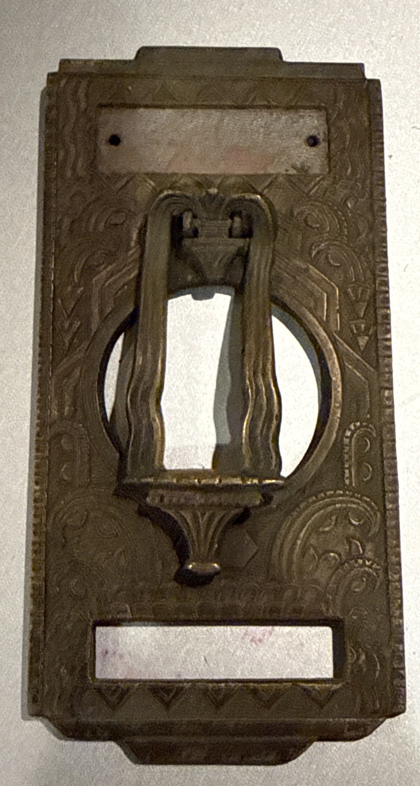 Antique Art Deco Speakeasy Peephole Door Knocker 1920s Brass EUC