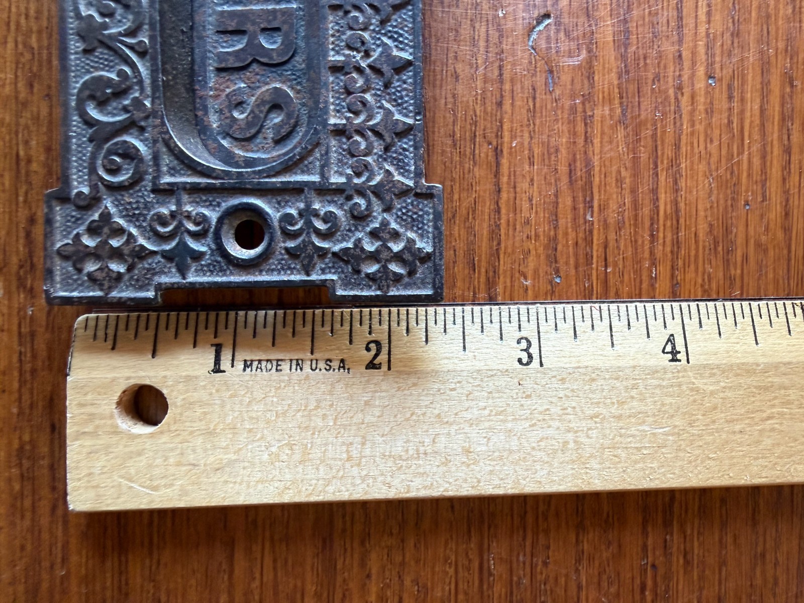Antique Victorian Solid Cast Iron Swing Door “LETTERS” Mail Slot – DS31
